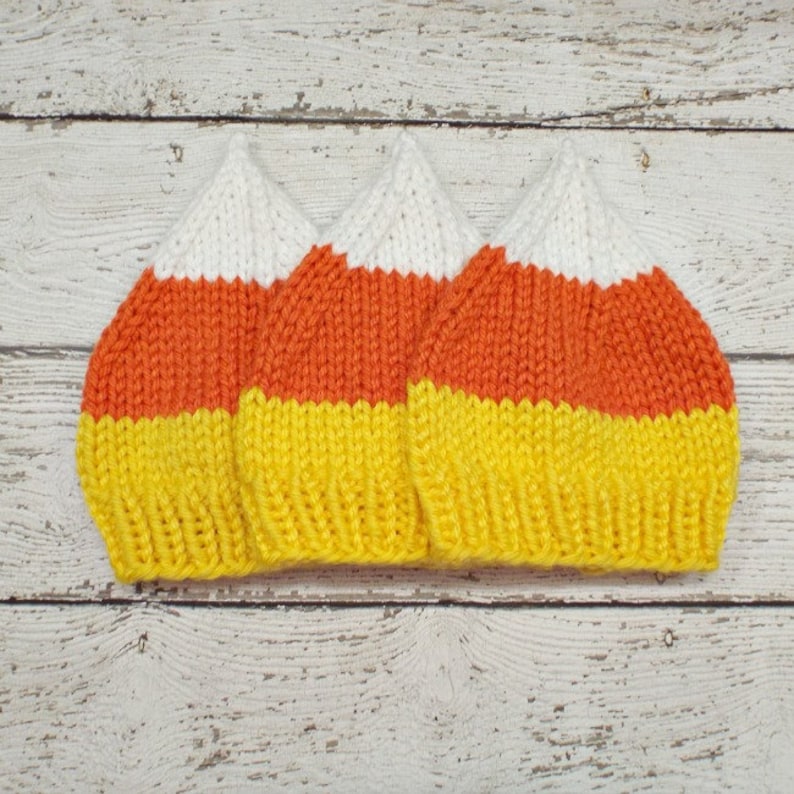 Candy Corn Hat Pattern Knitting Pattern Knit Hat Pattern Etsy