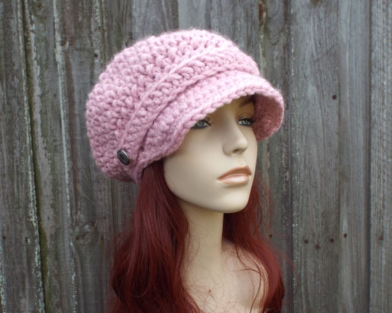 Newsboy Hat Chunky Crochet Hat Womens Hat Winter Hat Fall | Etsy