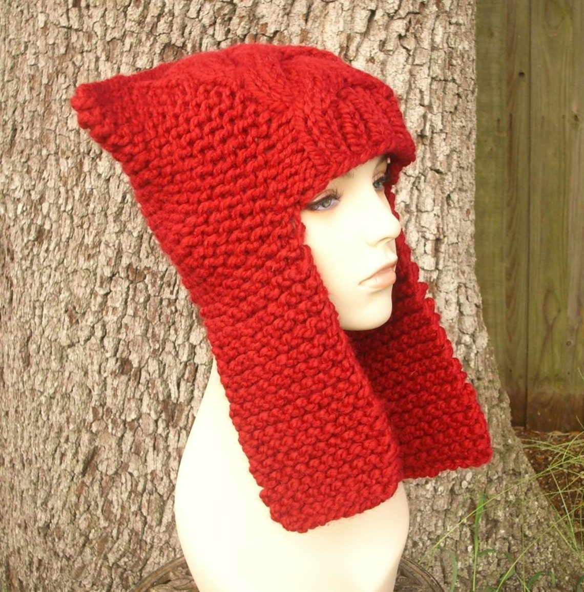 Hand Knitted Trapper Hat for Men or Women Cable Knit Hat Etsy