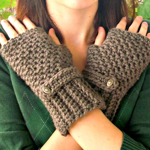 Crochet Gloves, Crochet Mittens, Fingerless Gloves, Fingerless Mitts, Fingerless Mittens, Hand Warmers, Winter Gloves, Texting Gloves, Taupe