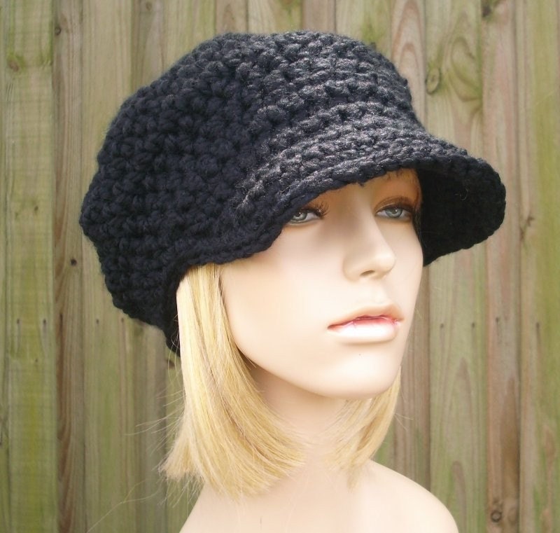 Crochet Hat Mens Hat Womens Hat Winter Hat Newsboy Hat Slouchy - Etsy