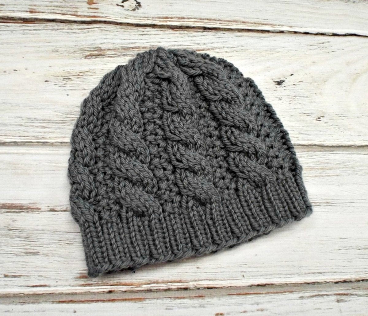 Knit Hat Pattern Womens Hat Mens Hat Easy Knitting Pattern | Etsy