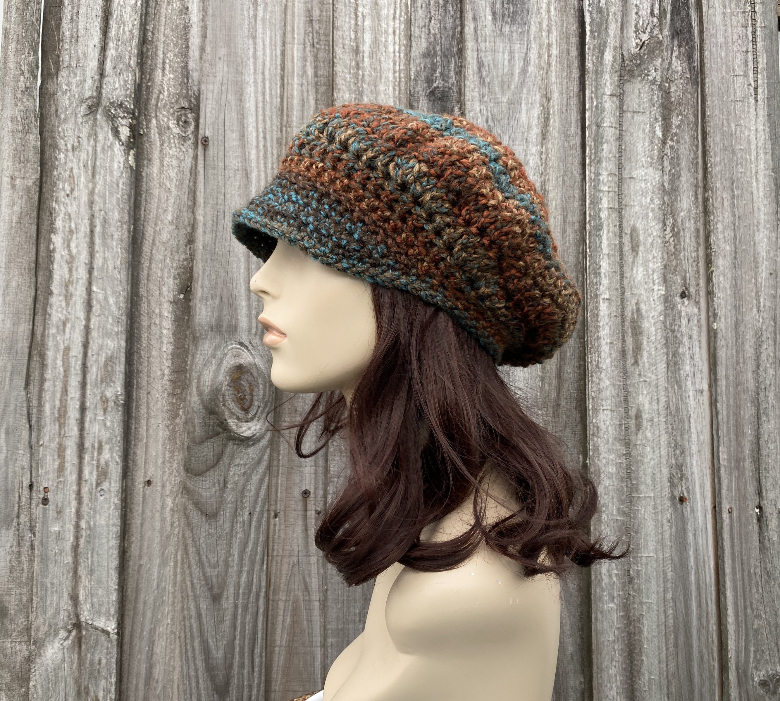 Crochet Newsboy Hat, Newsboy Cap, Womens Hat, Mens Hat  display picture 1