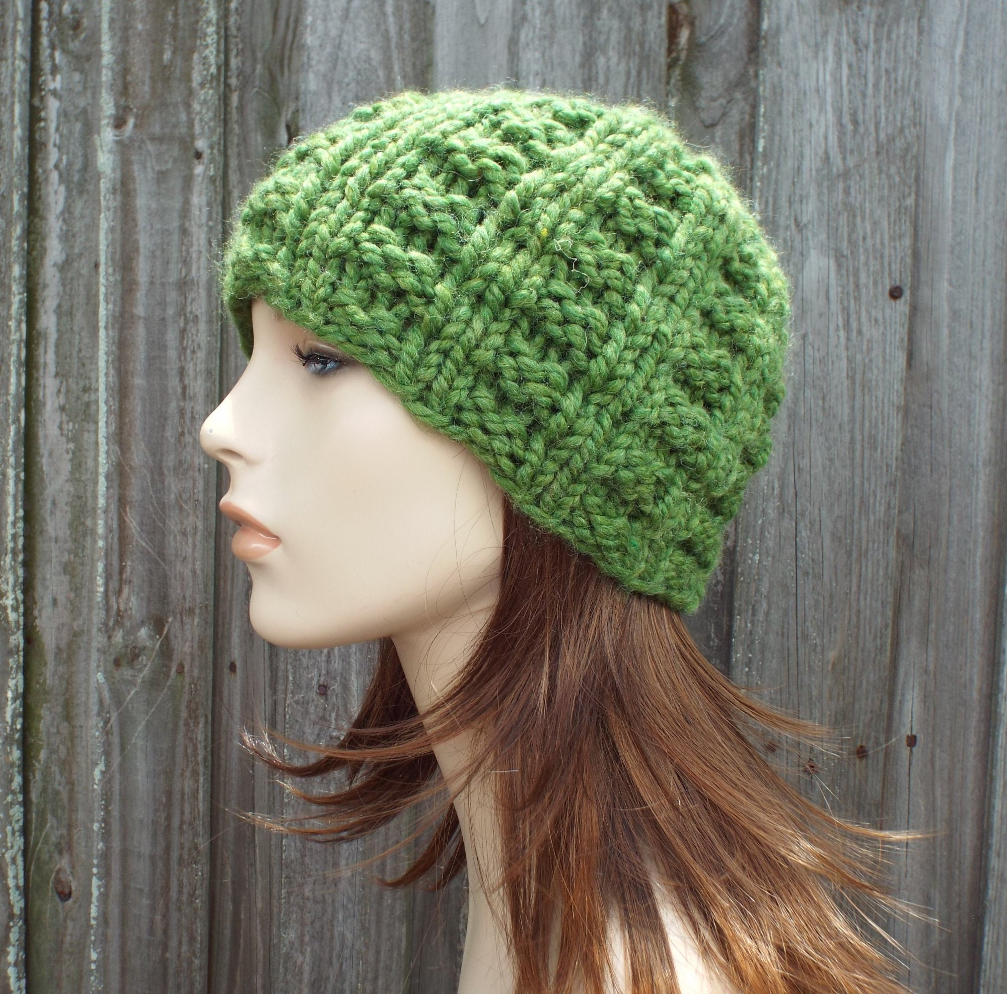 Chunky Knitted Hat Pattern Hat Knitting Pattern Knitted Etsy