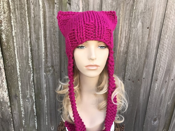 帽子 andwang Fluffy cat knit hat Fluffy cat knit hat