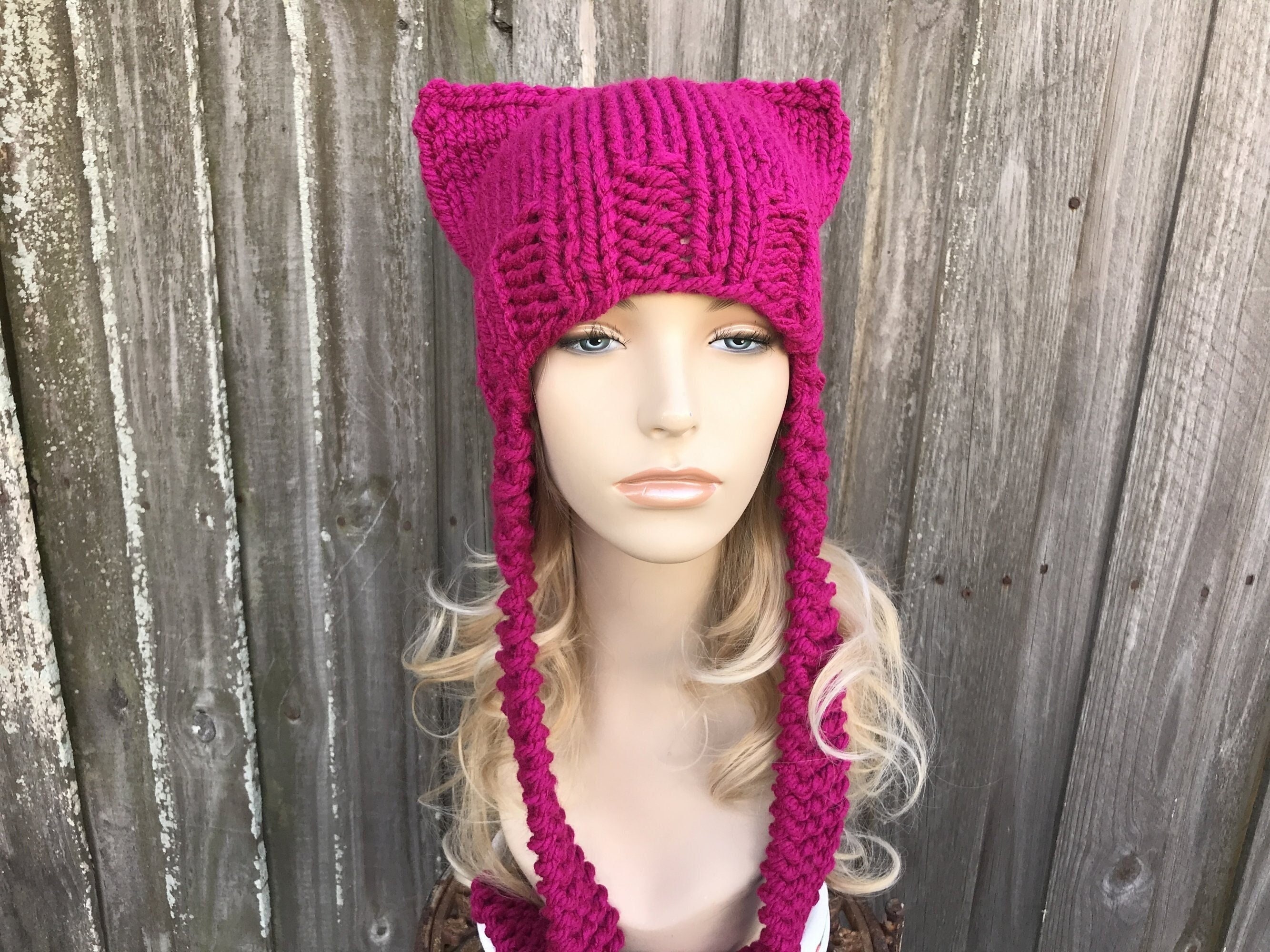 ニットキャップ・ビーニー Betty Boop Heart Angora Bucket Hat_(2 Colors) 07302-1746_1_PINK-