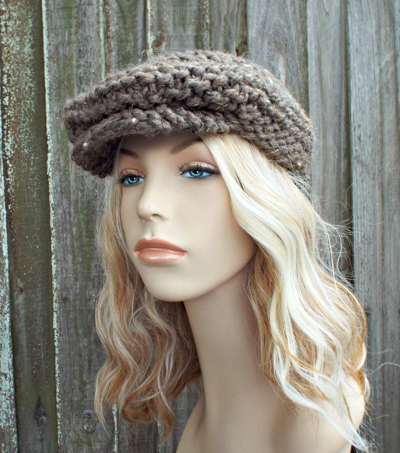 Chunky Knit Hat Newsboy Hat Newsboy Cap Golf Cap Womens Etsy