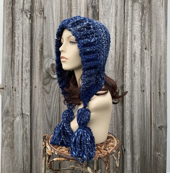 Crochet Hat, Womens Hat, Winter Hat, Crochet Hood, Ear Flap  display picture 2