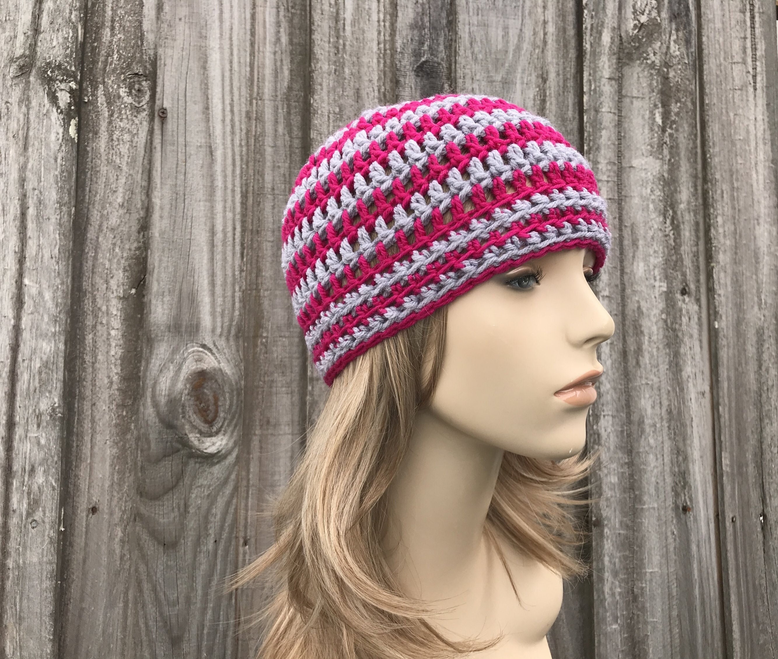 Crochet Slouchy Beanie Hat with Tassel Chunky Knit Skull Cap Beach Hat, Fitted Beanie, Skullcap, Crochet Hat, Womens Hat  main image 3