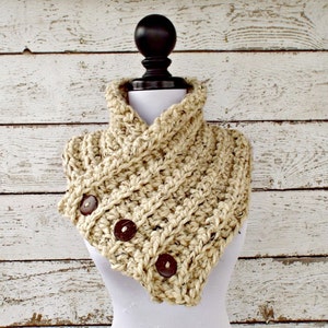 Chunky Crochet Cowl, Crochet Neckwarmer, Crochet Scarf, Neck Warmer, Womens Cowl, Mens Cowl, Womens Scarf, Mens Scarf, Wellington Cowl