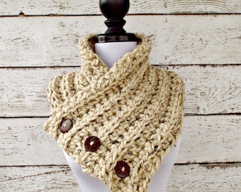 Chunky Crochet Cowl, Crochet Neckwarmer, Crochet Scarf, Neck Warmer, Womens Cowl, Mens Cowl, Womens Scarf, Mens Scarf, Wellington Cowl