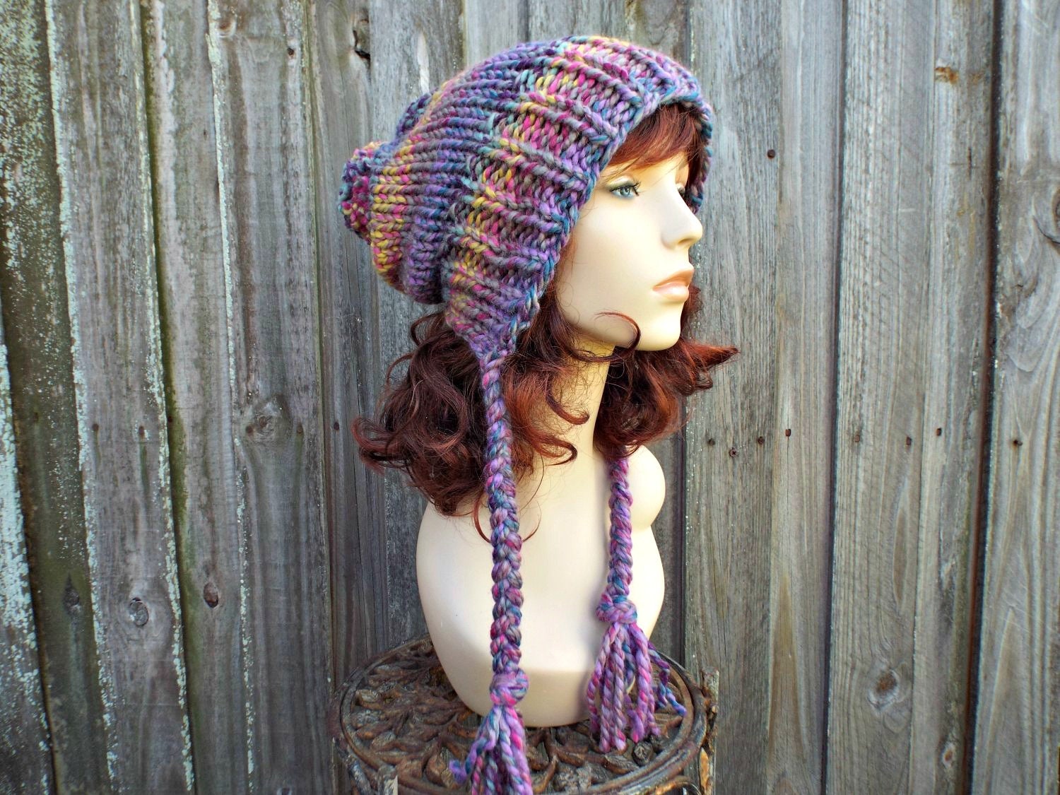 Ear Flap Hat, Womens Hat, Mens Hat, Winter Hat, Chunky Knit Hat, Slouchy Hat, Rainbow Slouchy Beanie With Ear Flaps, Astroland - Etsy Ear Flap Hat, Womens Hat, Mens Hat, Winter Hat, Chunky Knit Hat, Slouchy Hat, Rainbow Slouchy Beanie With Ear Flaps, Astroland - Etsy