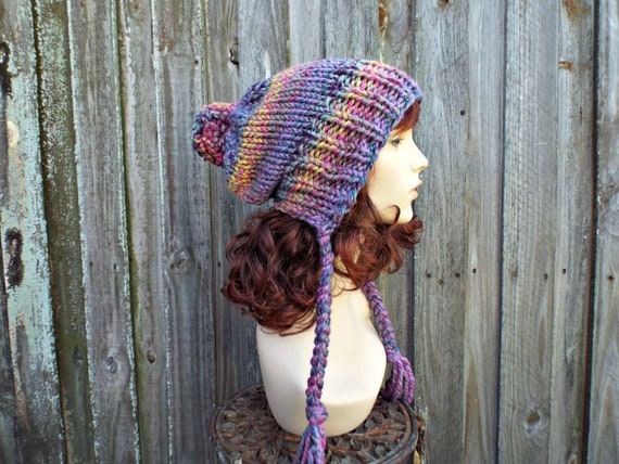 Ear Flap Hat, Womens Hat, Mens Hat, Winter Hat, Chunky Knit Hat, Slouchy Hat, Rainbow Slouchy Beanie With Ear Flaps, Astroland - Etsy Hong Kong Ear Flap Hat, Womens Hat, Mens Hat, Winter Hat, Chunky Knit Hat, Slouchy Hat, Rainbow Slouchy Beanie With Ear Flaps, Astroland - Etsy Hong Kong