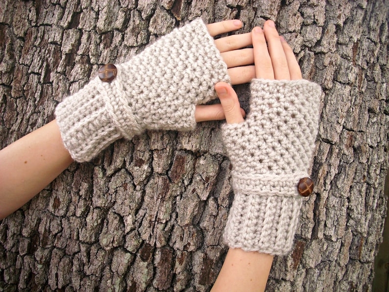 Fingerless Mittens Fingerless Gloves Hand Warmers Crochet image 1