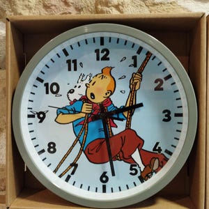 Tintin Clock - Etsy