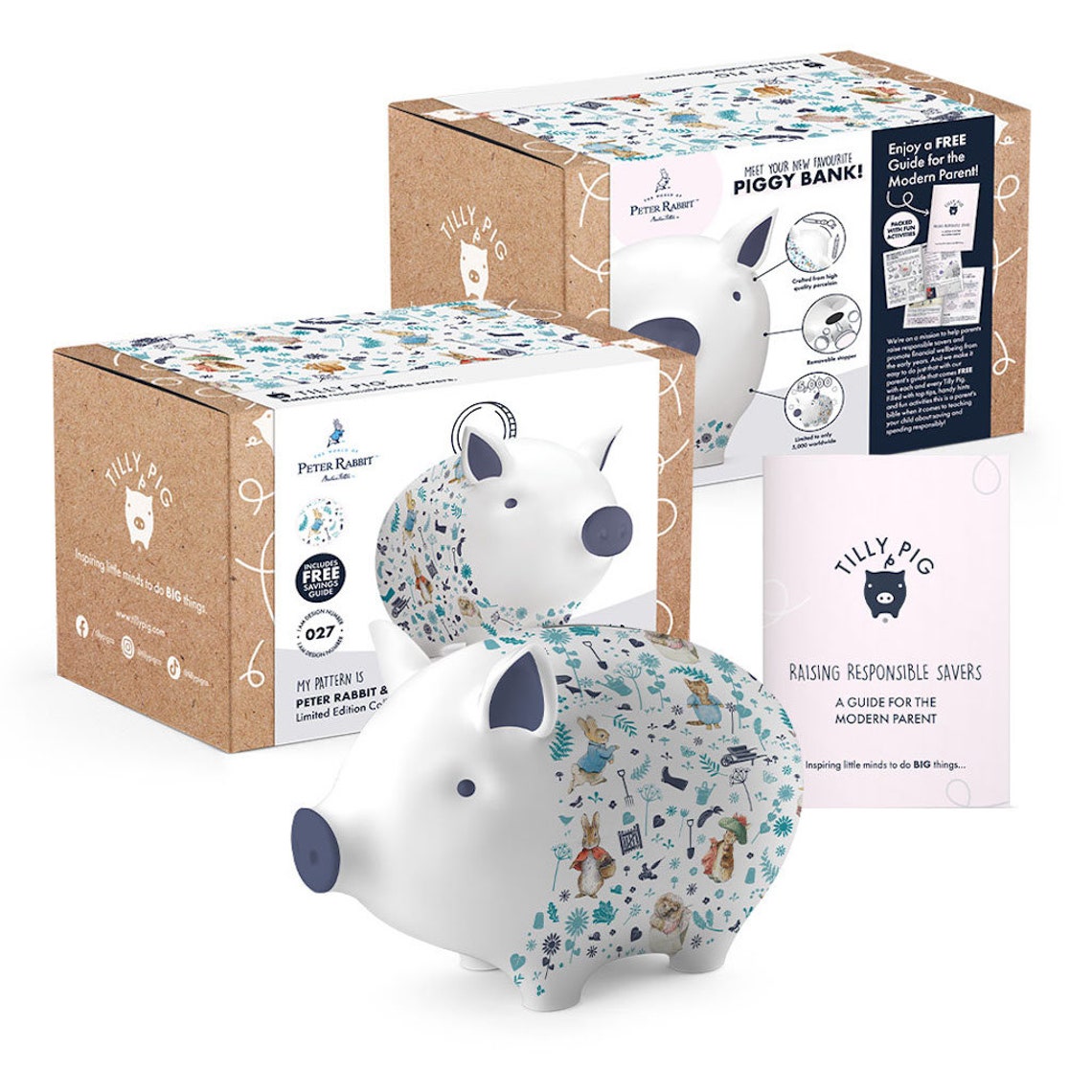 Tilly Pig Peter Rabbit and Friends Blue Piggy Bank - Etsy