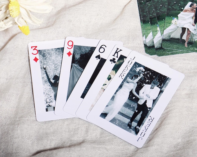 cadeau d'anniversaire, cadeau de mariage unique, jeu de cartes personnalisé, carte à jouer pour mariage, cartes à jouer de poker pour les amoureux, cartes à jouer personnalisées
