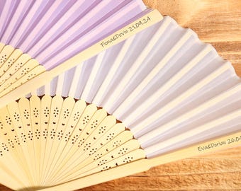 Customizable wooden fan (Wedding, Baptism, Birthday), Folding Hand Fan, Gift For Engagement,Bridal Gifts, PartyFavors,Groomsman Gifts