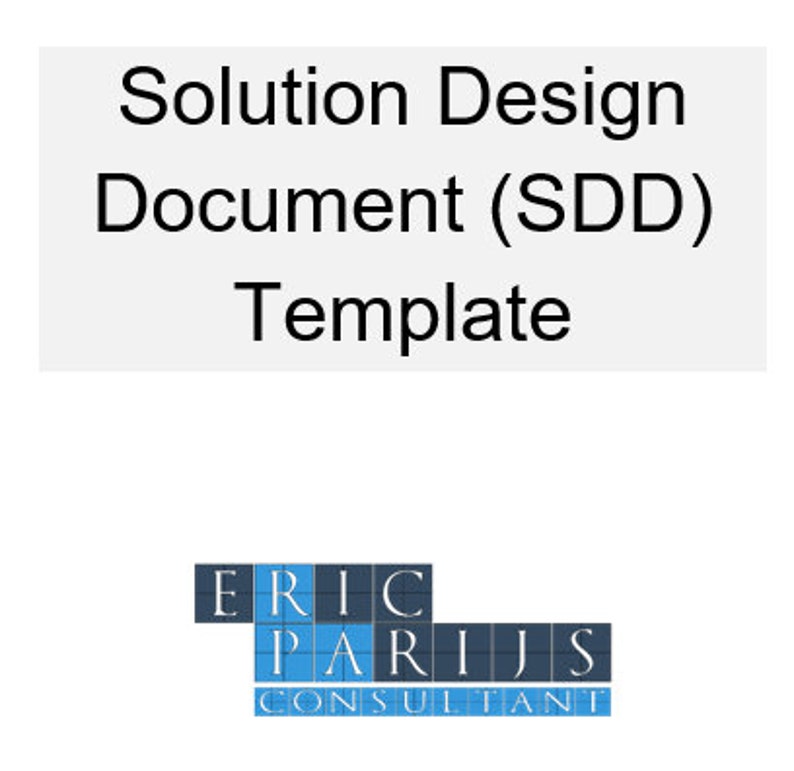 Solution Design Document SDD Template word Etsy Solution Design Document SDD Template word Etsy