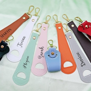 Personalized Leather Hat Clip for Bag – Hat Holder Keychain | Travel Hat Keeper | Magnetic Hat Clamp for Backpack or Tote