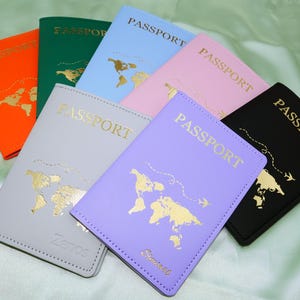 Carteira de viagem personalizada * Capa para passaporte personalizada * Porta-passaporte de couro * Carteira de viagem personalizada