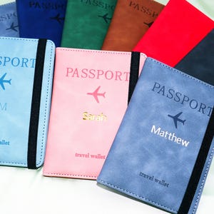 Personalisierte Reisebrieftasche * Passport-Cover * aus Leder * Personalisierte Reisebrieftasche