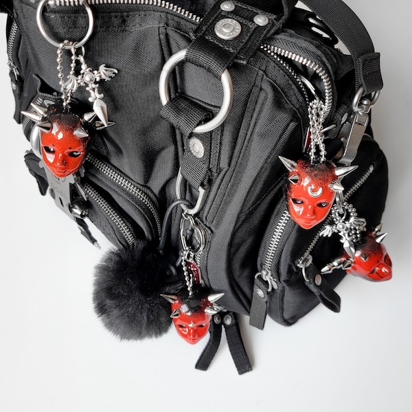 DemonBaby Anhänger, Goth Taschenanhänger, Demoncharm, Devilbaby Accessoires, Emo, Teufel Anhänger