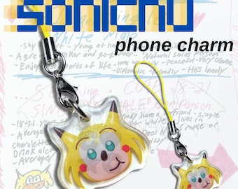sonichu medallion phone charm