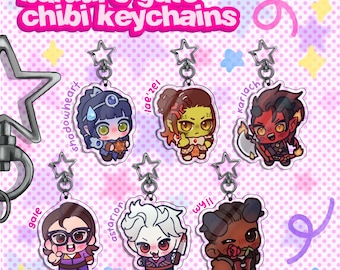 baldur's gate 3 origin companion chibi keychains