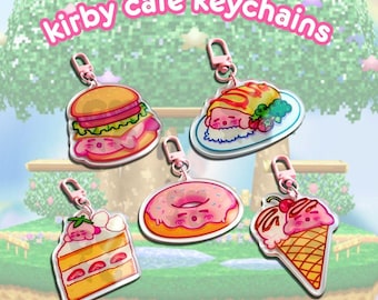 kirb food keychains