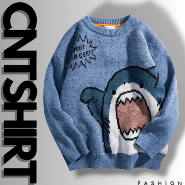 Men's Playful Cartoon Cotton T-Shirt - Harajuku Style main image 1