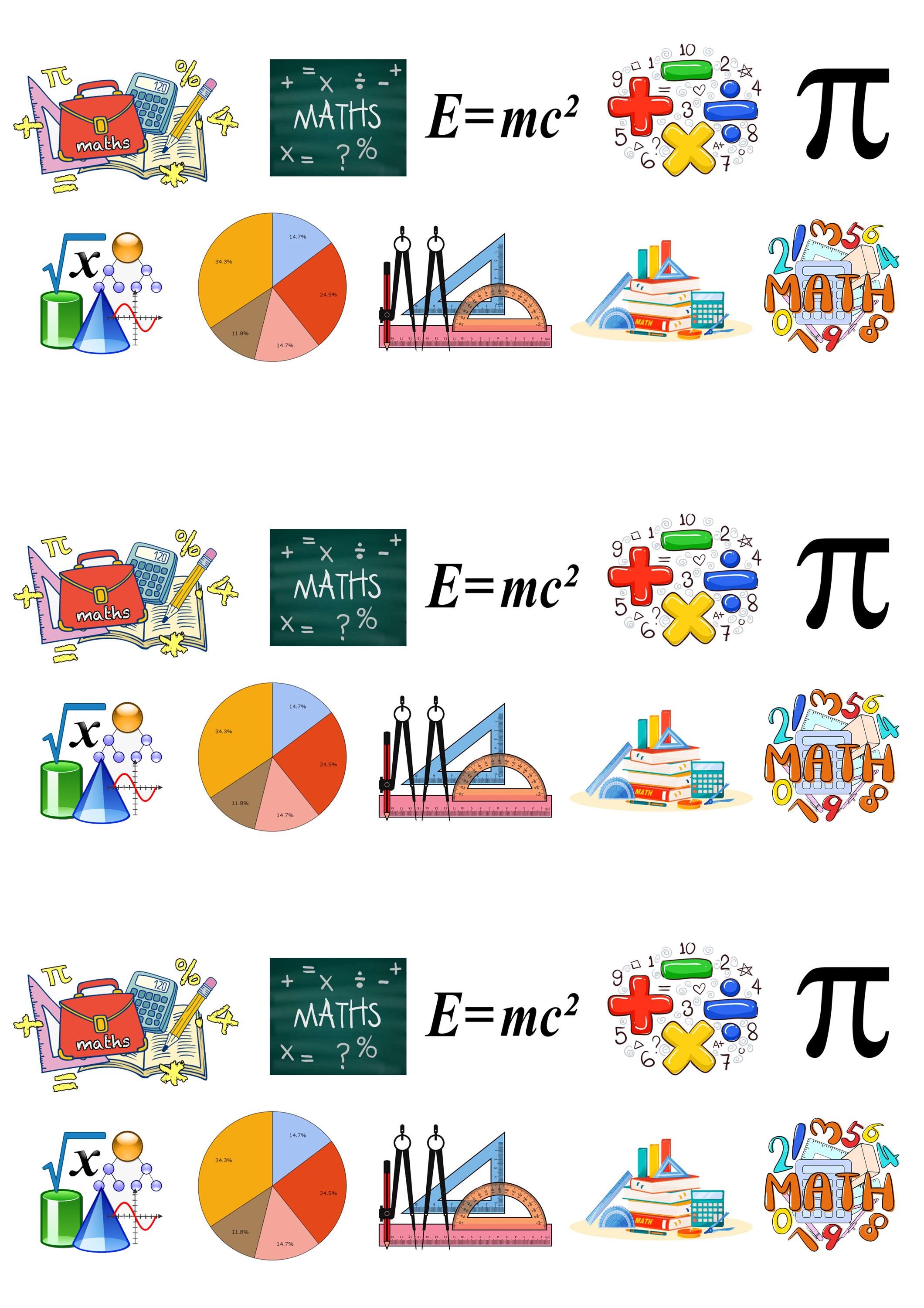 Math Stand 30 Stand up Maths Mathematics School Edible Wafer Paper Card Cake ...