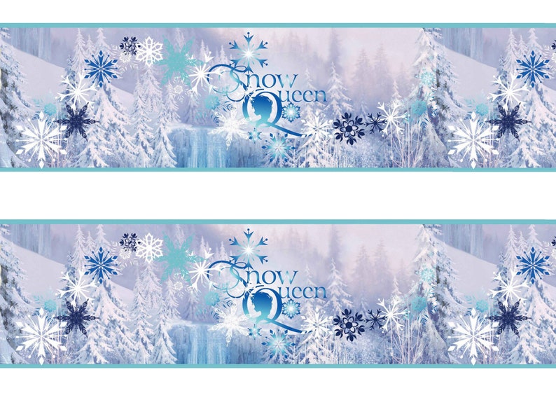 Frozen Blue Snowflake Ice Queen Border Ribbon Icing Cake Decoration ...