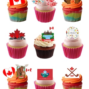 33 Stand Up Canada Kanada Themen Essbare Oblate Papier Karte Kuchen Cupcake Toppers Dekorationen. Voll essbares Oblatenpapier