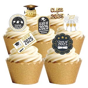 27 Staand afstuderen 2025 Student University College eetbare wafelpapier kaart Taart Cupcake Toppers Decoraties. Volledig eetbaar wafelpapier