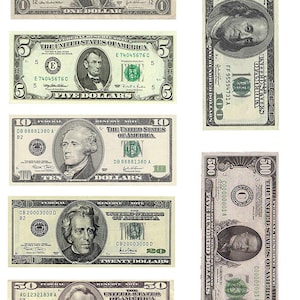 US Dollars Banknoten Geld Währung essbare Icing Kuchen Dekoration. Perfekt für größere Torten. Perfekt für Eiskuchen. Einfach zu bedienen.
