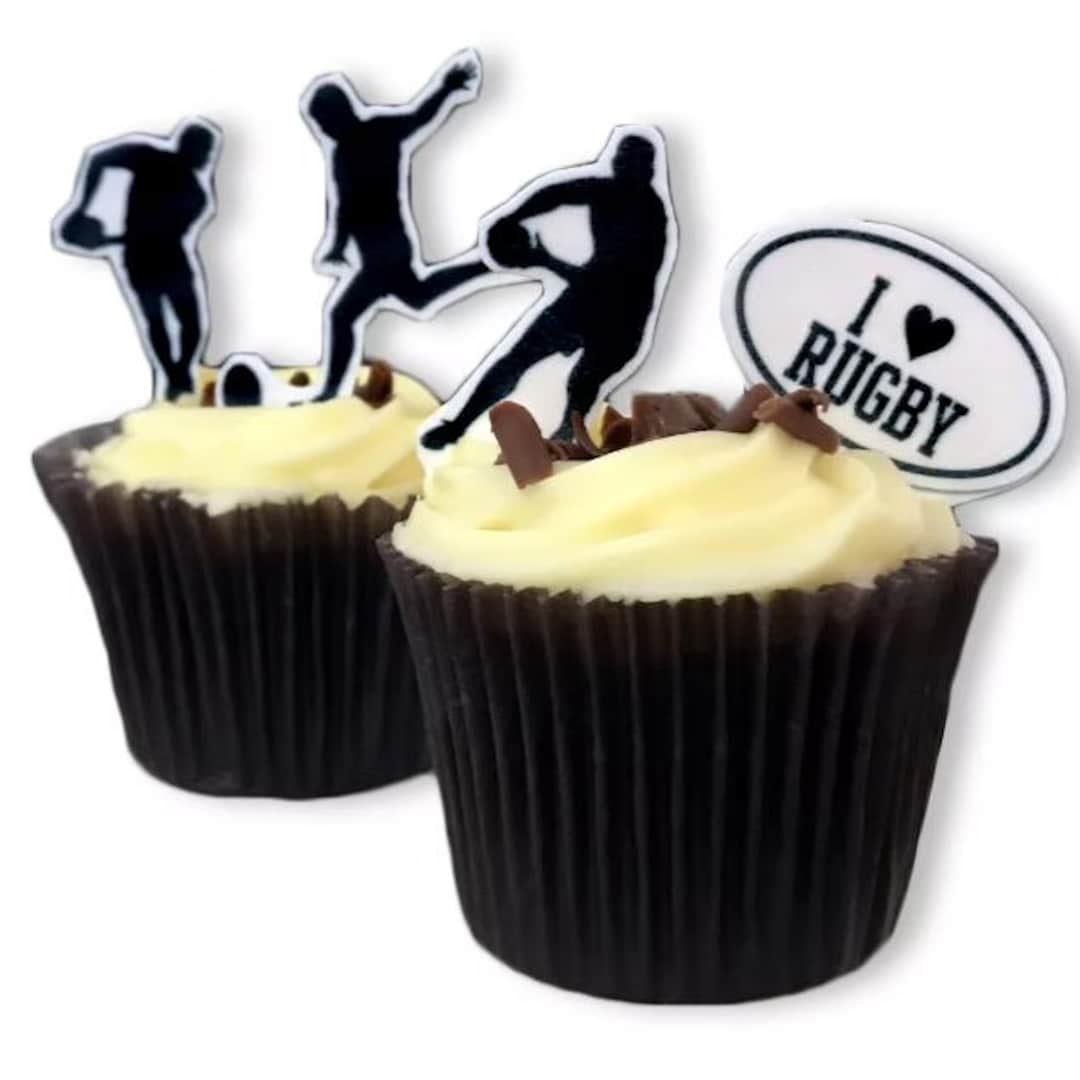 Silar American Football Cake Topper, 11 Stücke, Rugby Tortendeko für Jungen Mann Geburtstagsparty