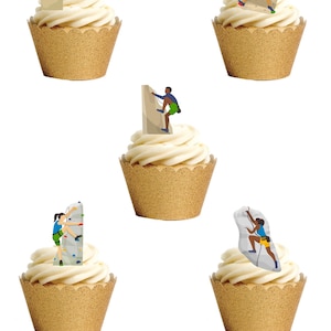 27 Rock oben Berg Klettern Themen Essbare Oblate Karte Kuchen Cupcake Toppers Dekorationen. Voll essbares Oblatenpapier und Druckfarbe