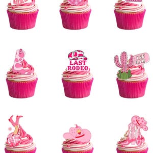 30 Stand Up Cowboy Cowgirl HEN Party Essbare Oblaten Papier Karte Kuchen Cupcake Toppers Dekorationen. Voll essbare Oblaten Karte/Tinte