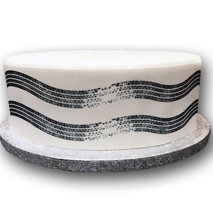 Autoband spoorrand lint glazuur taartdecoratie topper. Perfect voor grotere taarten. Wikkel rond een ijstaart. Gemakkelijk te gebruiken.