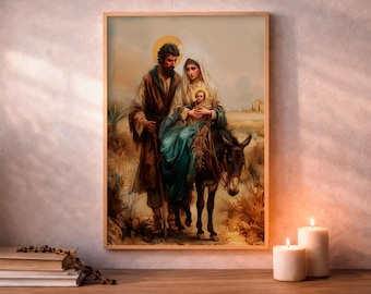 Mary and Joseph, Catholic Gift for Couple, Classic Religious, Digital Download