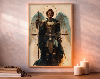 Saint Michael the Archangel, Catholic Gift for Men, Modern Catholic, Digital Download
