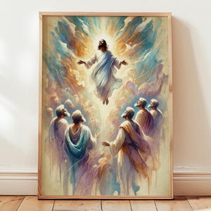 The Ascension of Jesus – Printable Christian Wall Art, Spiritual Home Decor