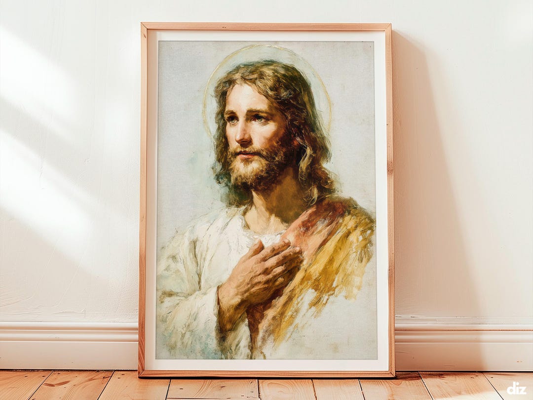 Mercy Rays Divine Mercy Art Print: Gentle Gaze and Mercy Rays, Christian Wall Art ...