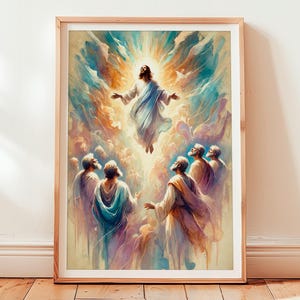 The Ascension of Jesus – Printable Christian Wall Art, Spiritual Home Decor