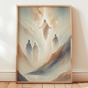 The Transfiguration of Jesus (A Glimpse Of Glory) – Printable Christian Wall Art, Spiritual Home Decor