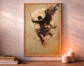 Saint Michael the Archangel, Catholic Living Room Decor, Classic Religious, Digital Download