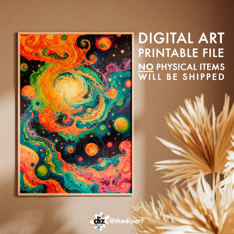 SPACE THEMED Digital Luxury Wall ART Colorful Home D cor Printable space-themed-digital-luxury-wall-art-colorful-home-d-cor-printable