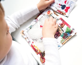 I Spy Christmas Sensory Bag | Montessori Busy Bag for Toddlers & Preschoolers | Fine Motor Skills Toy | Holiday Travel Game