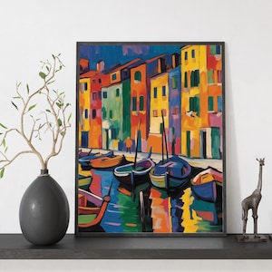 Venice Matisse Style Paint by Numbers Kit, Italy Paint By Numbers For Adult, Numbered Painting Kit, DIY Acrylic Canvas Wall Art